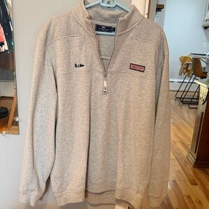 Men's Gray Half-Zip Sweater Boston edition.